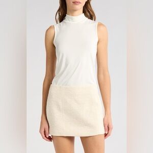 RAG & BONE Arina Turtleneck Tank- Off White (Size XS)
